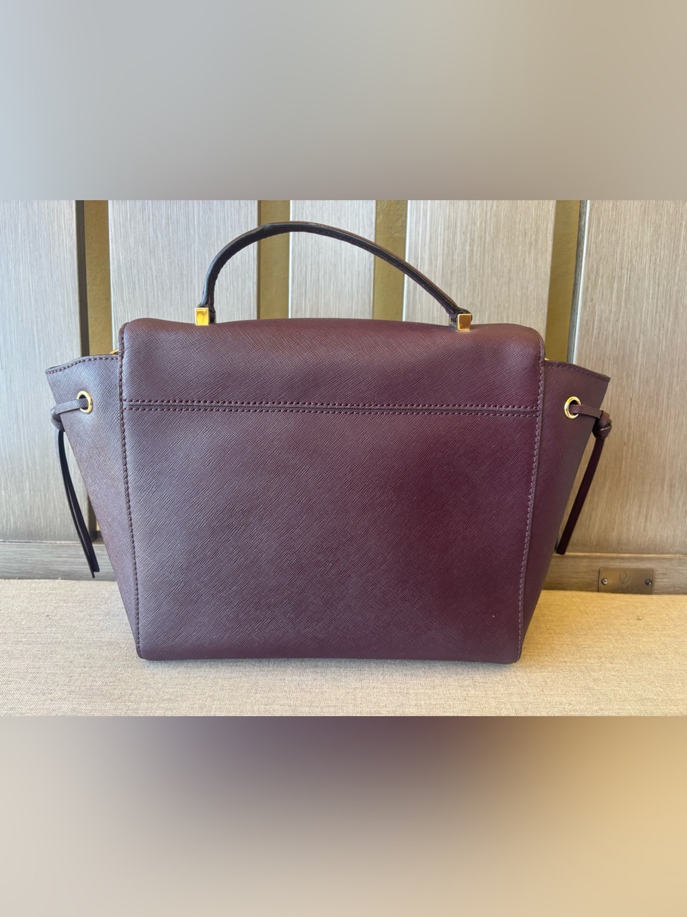 kate spade Plum Leather Top-Handle Satchel with Matching Wallet - Picture 3 of 14